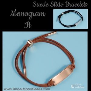 Suede Monogram Bracelet
